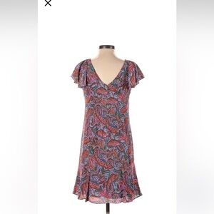 J. Crew Paisley V-Neck Midi Dress - Multicolor